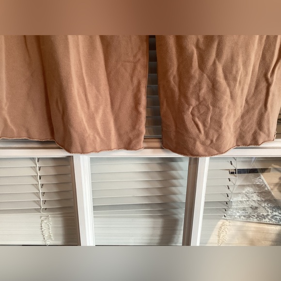 aerie Women's Cozy Crewneck Sweatshirt and Wide Leg Pants Set - Tan - Picture 3 of 4